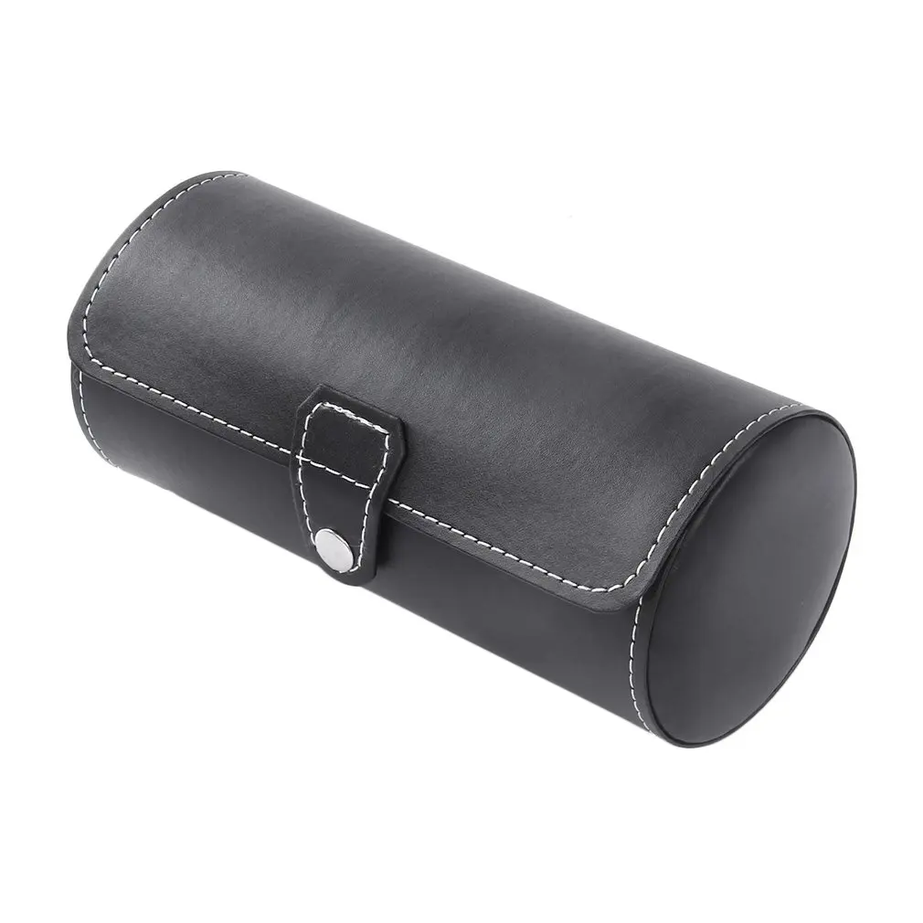 

3 Slots Watch Roll Travel Case Chic Portable Vintage Leather Display Watch Storage Box with Slid in Out Watch Organizers Jewelry