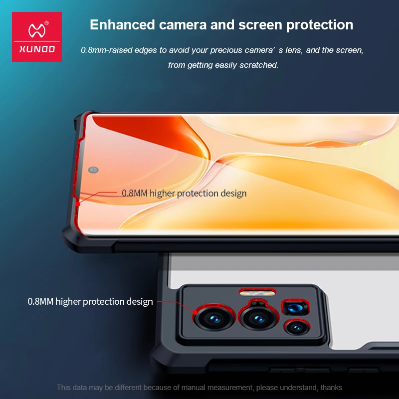 For Vivo X70 Pro Plus Case,For Vivo X60 X70 Case Bumper Case-with Airbag Technology Dropproof Shell Back Transparent Cover