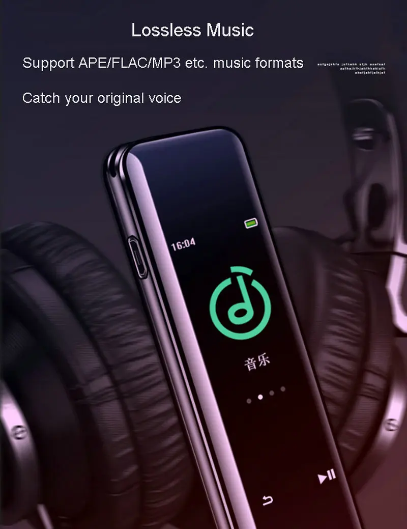 Цифровой диктофон с голосовой активировкой, Аудиозапись, диктофон, MP3, OLED дисплей, сенсорный экран, шумоподавление, звуковое устройство, плеер