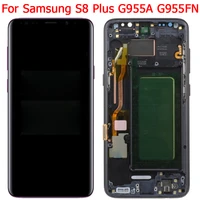 original s8 screen for samsung galaxy s8 plus display with black frame 6 2 sm g955f g955fd lcd touch screen replacement