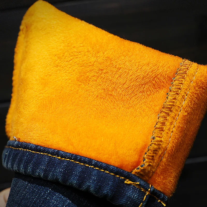 Мужской джинсовый комплект из двух предметов зимняя утепленная куртка с