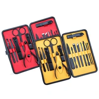 15pcs stainless steel nail clipper kit pedicure cutters scissor tweezer professional manicure set tools ear pick grooming kit