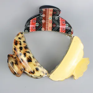 9 см Золотой Классический Модный женский краб коготь зажим для головы акриловый прочный зажим для волос аксессуары для волос