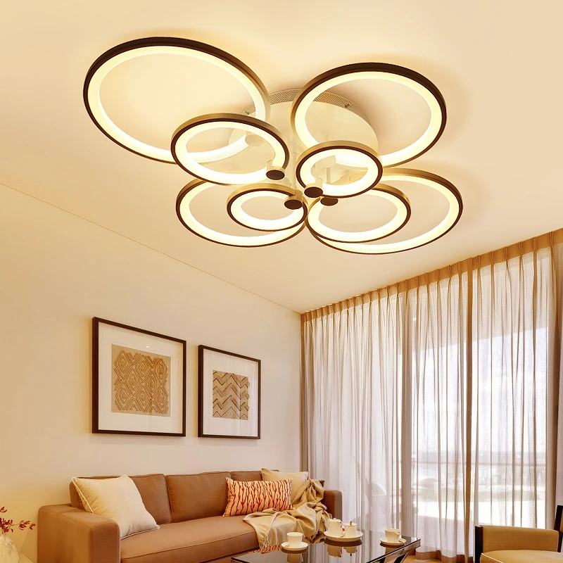 

Простой современный светодиодный потолочный светильник для гостиной, специальная форма, Круглый креативный светильник для столовой, спаль...
