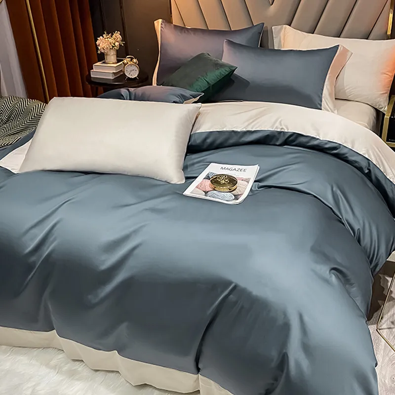 

Luxury Bedding Set Solid Color Soft Bed Sheet And Pillowcases Quality Quilt Cover Summer Bed Set For Home Quality Bed Cover Sets