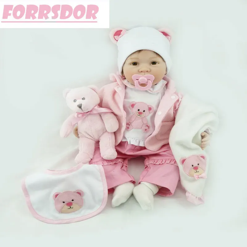Forrsdor Be Reborn 55 см горячая Распродажа куклы для новорожденных Мягкие силиконовые