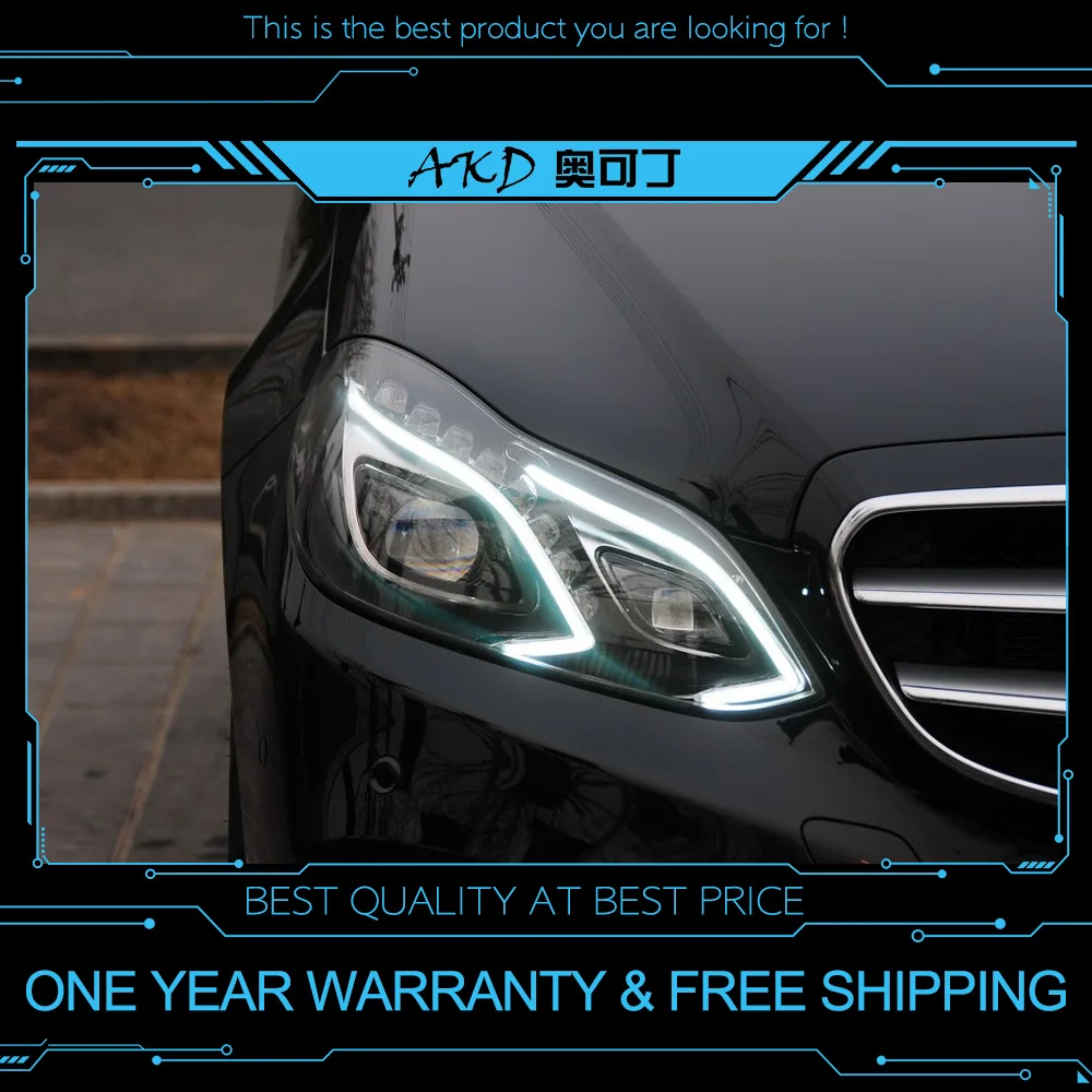 

AKD автостайлинг фары для mercedes benz e-class E260 2014 светодиодные фары DRL Передняя лампа светодиодный проектор автомобильные аксессуары