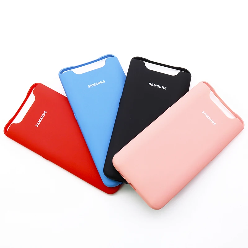 Оригинальный чехол из жидкого силикона для Samsung Galaxy A80 A90 шелковистая мягкая на