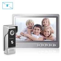 video door phone intercom system wired doorbell camera with 9 inch monitorvisual intercom with waterproof outdoor ir camera