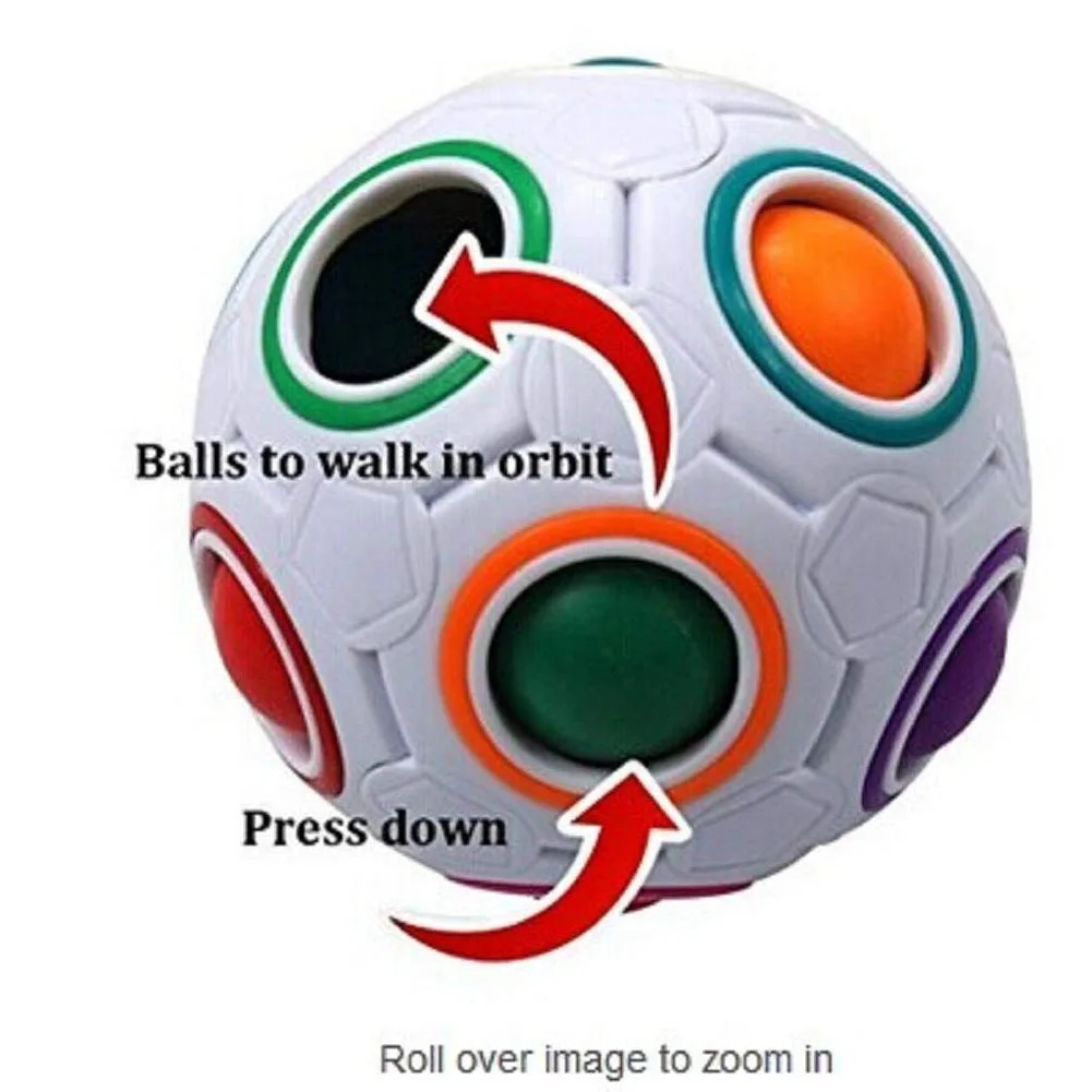 

Rainbow Ball Creative Anxiety Stress Relief Toy Magic Cube Toy for Kid Learning Educational Fidget Toys