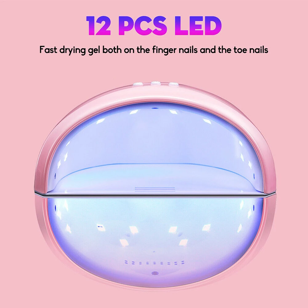 36 W UV LED Professional Nail Salon Lamp Dryer 12 LEDs Quick Drying Gel Polish Manicure Pedicure | Красота и здоровье