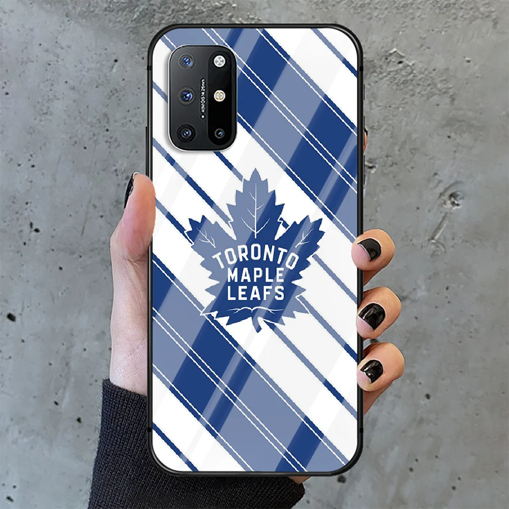 

Maple Leafs ice Hockey team Phone Tempered Glass Case Cover For Oneplus 5 6 7 8 9 Nord T Pro Cell Funda Fashion