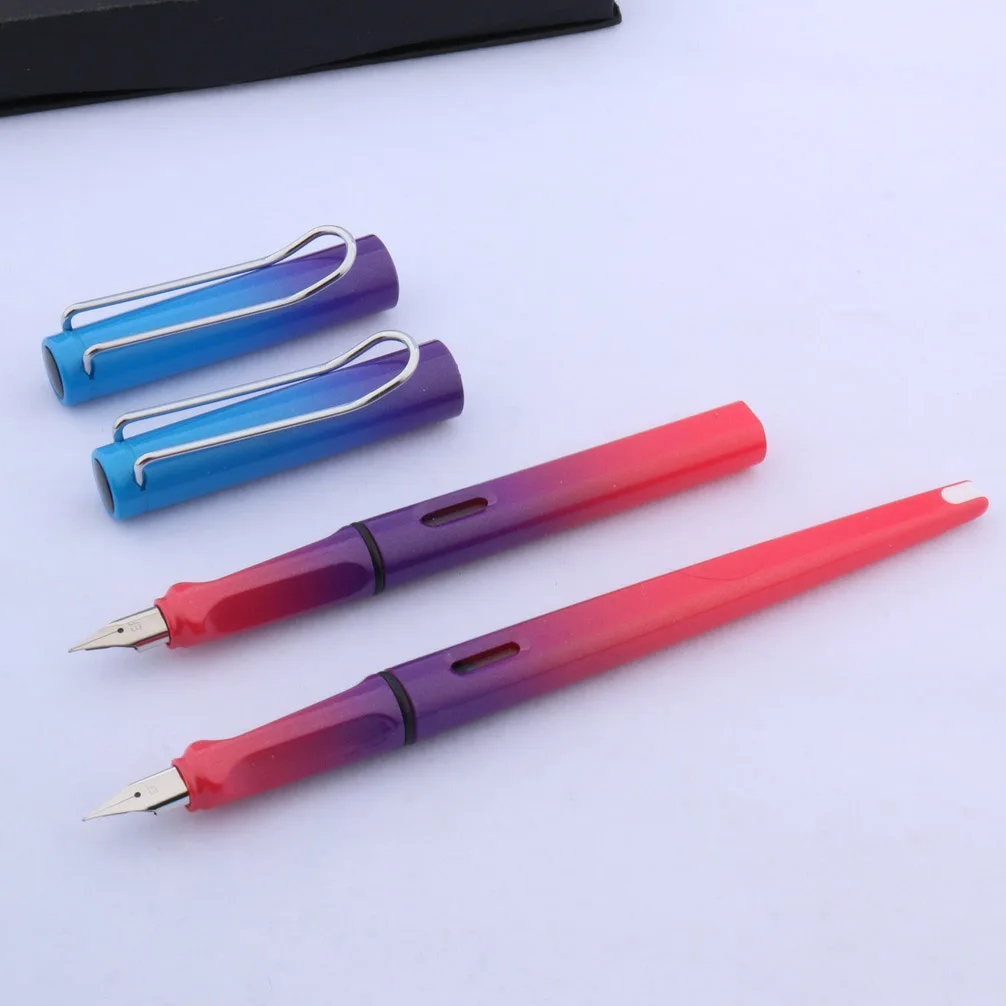 Градиентный цвет перьевая ручка украшение Классический пластик EF канцелярские