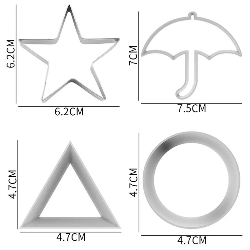 Игра кальмар формочки для печенья форма Звезда Треугольник зонтик круг сахарная