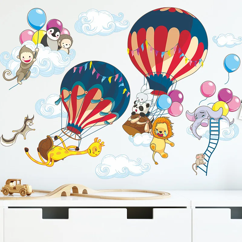 Воздушный шар аниме наклейка на стену для детской комнаты украшение съемные