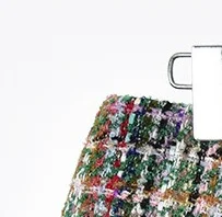

2020 Autumn and Winter New Temperament Pattern Woven Tweed High Waist Shorts Women
