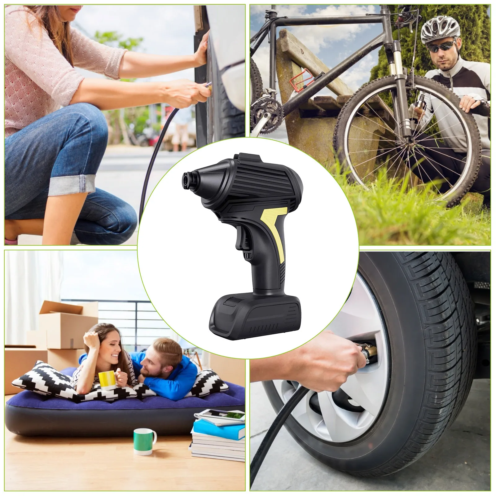 Comprar Compresor De Aire Portátil De 150PSI, Bomba De Inflado De Neumáticos Inalámbrica, Compresor Digital, Bomba De Llanta Para Coche, Bicicleta, Neumáticos Y Bolas