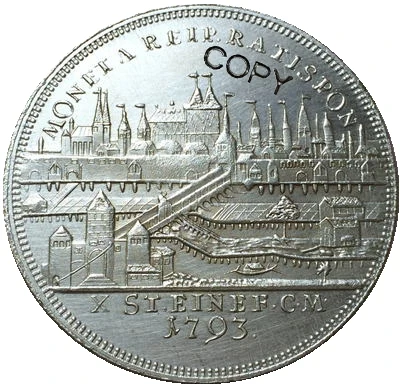 Германия 1 тлер Франц II 1793 копии монет|coin video|copie dvdcoins and paper money |