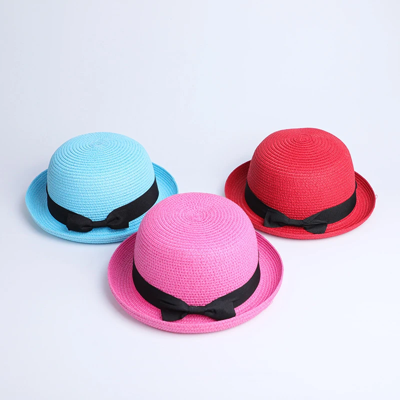 Шляпа Соломенная женская с большими полями и бантом для детей взрослых|Мужские