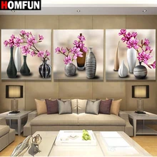 HOMFUN 3 шт. полный квадратный/круглый дрель 5D DIY алмазная живопись