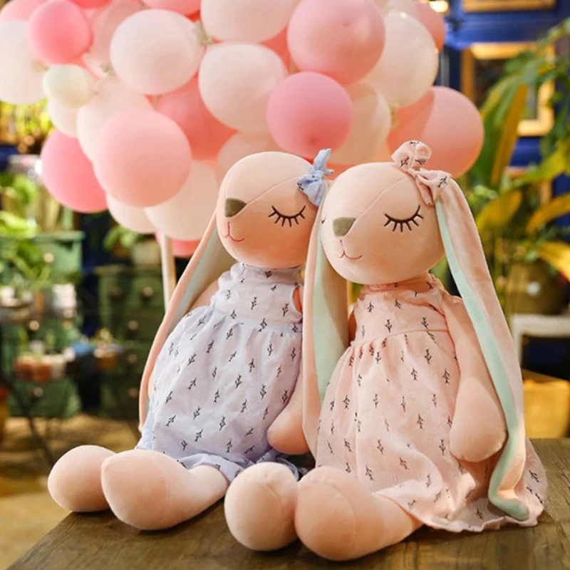 

Cartoon Rabbit Plush Toys Cute Long Ears Bunny Doll Home DecorationFor Children Soft Plush Stuffed Animal Appease Sleeping Toys