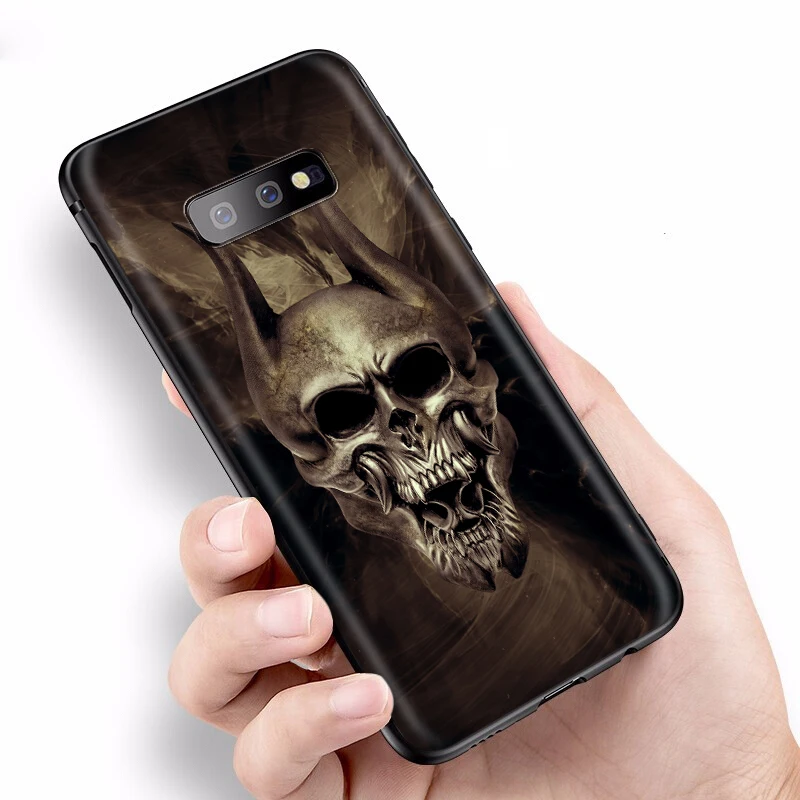 YIMAOC Мягкий силиконовый чехол с черепом в сатаническом стиле для Samsung Galaxy S6 S7 S10e Edge
