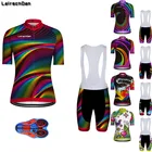 Женская велосипедная одежда SPTGRVO, Модный комплект из Джерси с коротким рукавом, летняя одежда для дорожного велосипеда, женские дышащие велосипедные брюки, рубашки