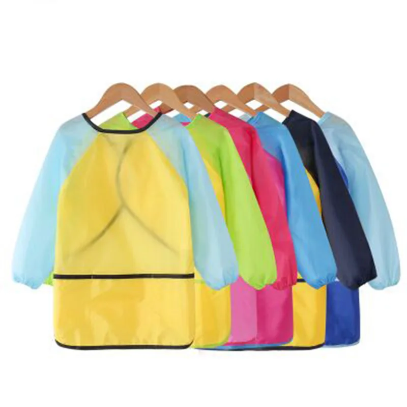 

New Cute Baby Bibs Waterproof Long Sleeve Apron Children Feeding Smock Bib Burp Clothes Soft Eat Toddler Clothing
