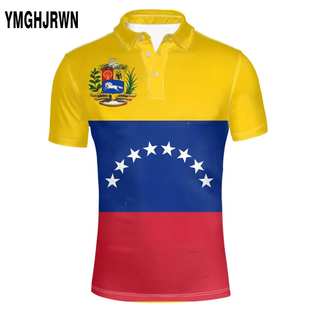 

VENEZUELA youth diy free custom name number Polo shirt nation flag ve venezuelan spanish country college print photo clothing