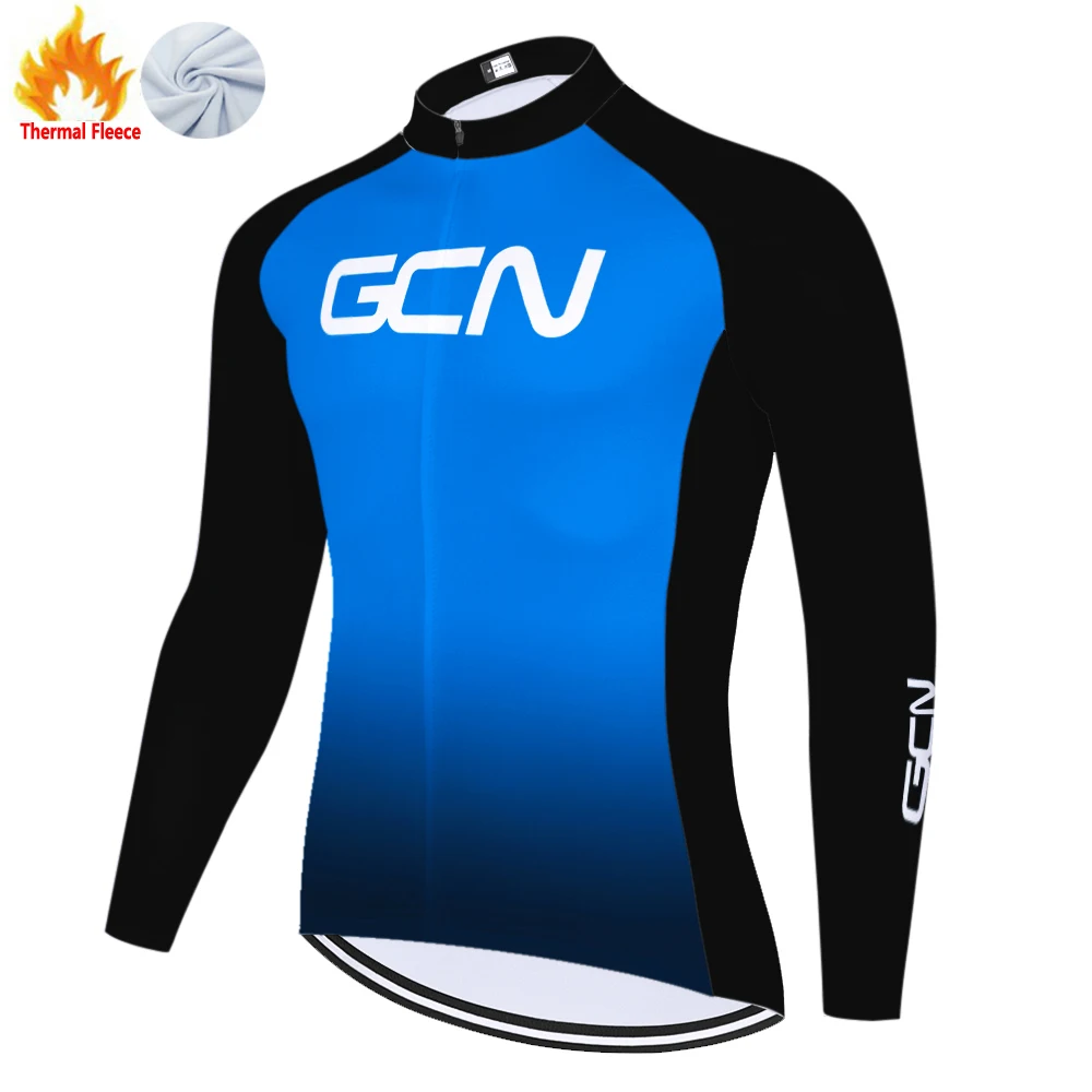 2022 GCN зимняя мужская термальная флисовая горная Джерси Зимняя велосипедная