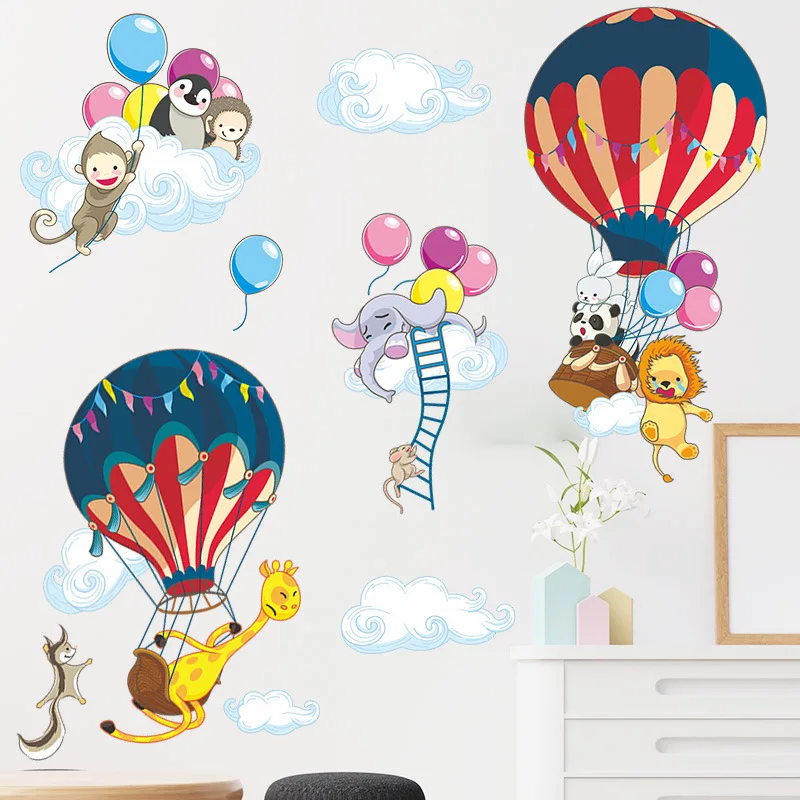 Воздушный шар аниме наклейка на стену для детской комнаты украшение съемные