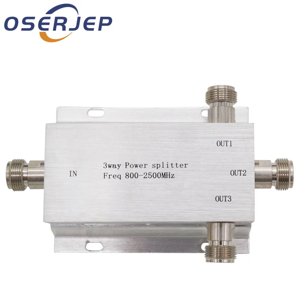 3-позиционный делитель мощности 1 вход/выход 380-2500 МГц для усилителя сигнала GSM CDMA 3G. Подключение к внутренней и наружной антенне.