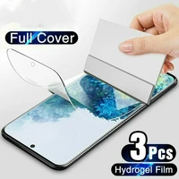 3pcs hydrogel film for samsung galaxy s10 s20 s9 s8 plus screen protector note9 s20 fe 5g s21 ultra note 10 pro note 8