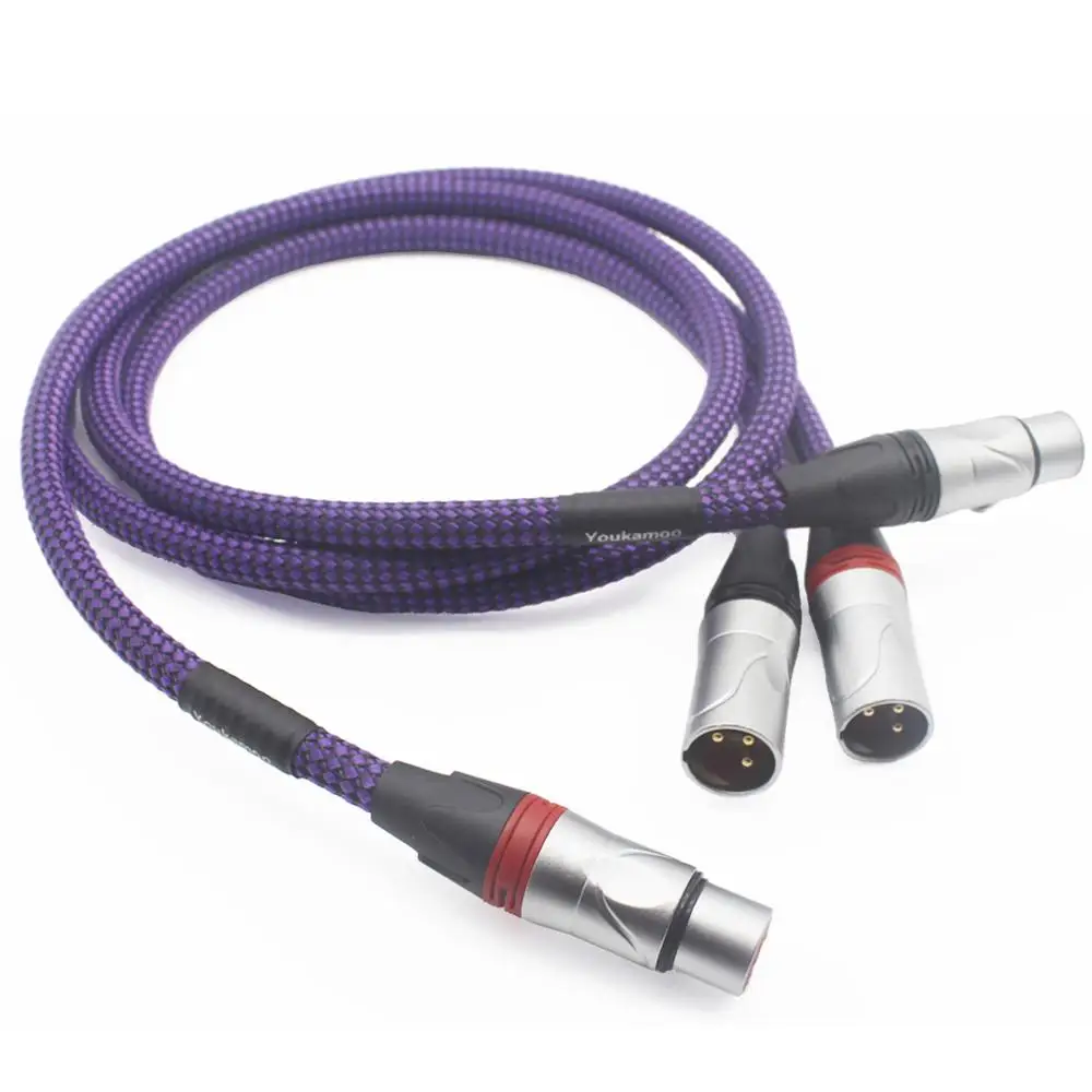 Youkamoo Silver Plated Audio Balanced Cable XLR Connector (Pair) | &amp Video Cables