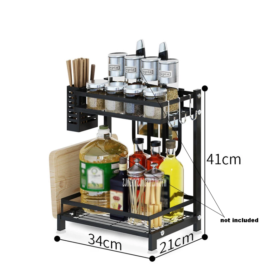 Кухонная стойка из нержавеющей стали 2/3 уровней настенный кухонный органайзер