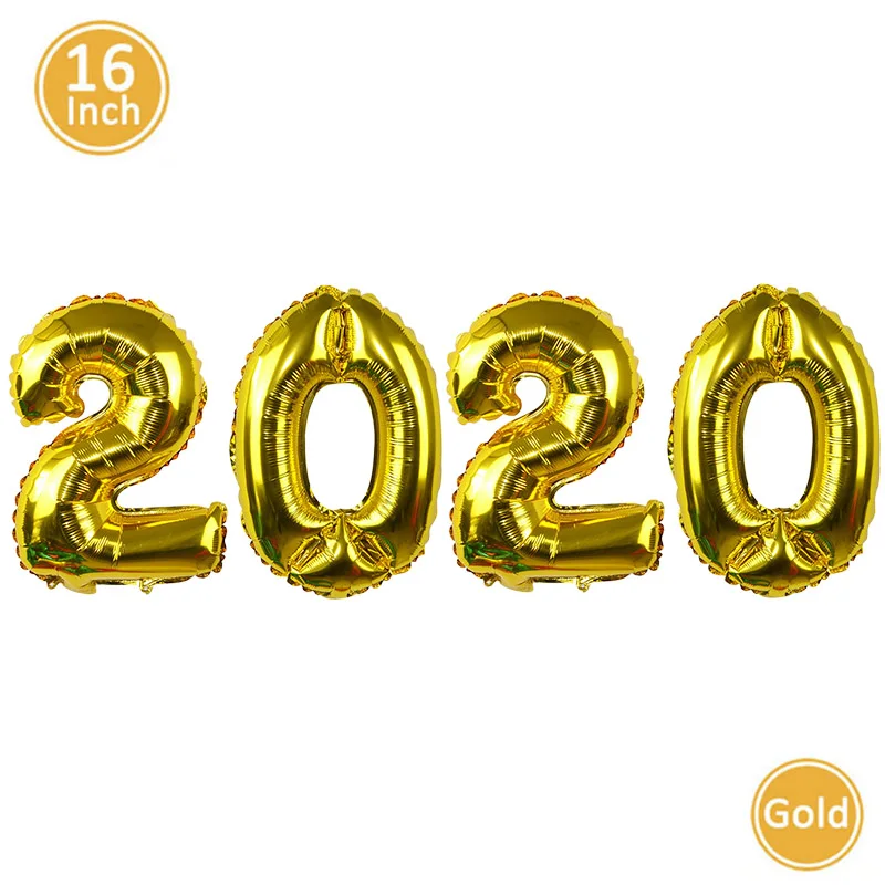 Gold 2020 Balloon Счастливый год фольгированные воздушные шарики с буквами и цифрами рождественские украшения для дома вечерние воздушные шары из розового золота новогодний декор - Цвет: Gold 2020 Balloon