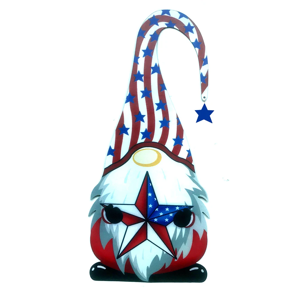 

Indoor Outdoor Iron Art Lightweight Printed Patio Festival Cute Durable Lawn For Yard Garden Gnomes Ornament Easy Install Park