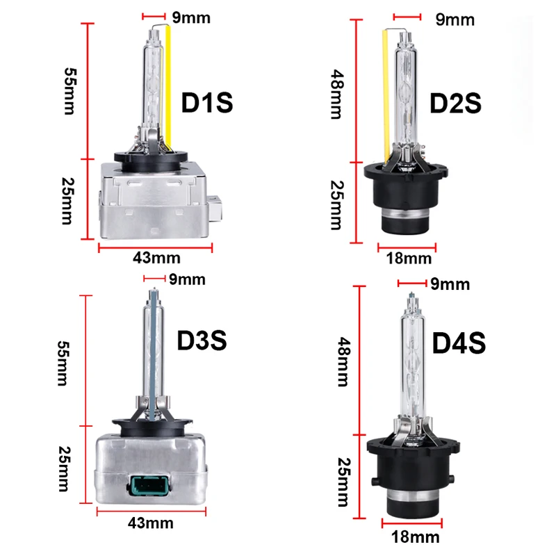Балластная лампа D1S D2S D3S D4S D1R D2R D3R D4R Комплект Ксеноновых HID ламп диодсветильник