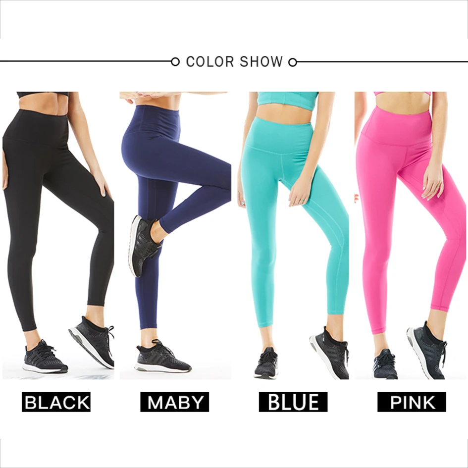 Женские быстросохнущие спортивные штаны ROEGADYN черные облегающие для йоги с