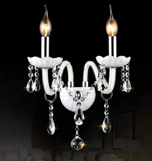 2 Lights Wall Lamp Светодиодная хрустальная люстра, домашнее освещение, люстры, современные люстры для кухни, столовой, гостиной, канделябро - Цвет абажура: 2 Lights Wall Lamp