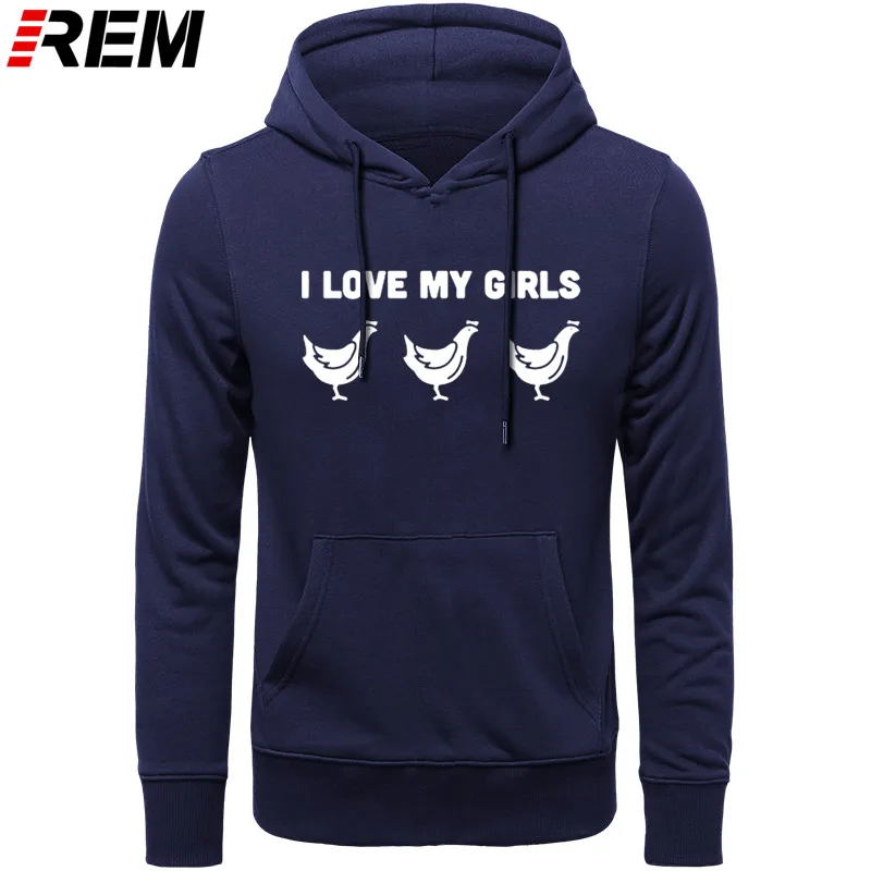 Худи REM свитшоты новые I Love My Girls Смешные куриные фермеры Мужчины с длинным рукавом