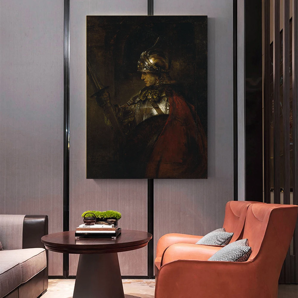 

Alexander The Great by Rembrandt Canvas Oil Painting Famous Artwork Poster Picture Modern Wall Decor Home Living room Decoration