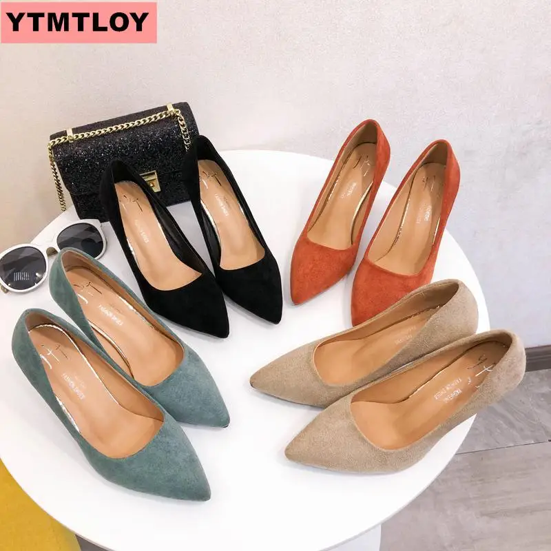 Классические черные красные бежевые пикантные свадебные туфли на высоком