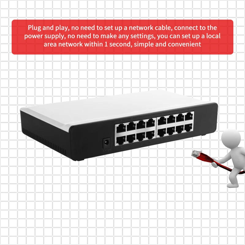 Коммутатор JSMAX JS16 16 портов 100 Мбит/с | Компьютеры и офис