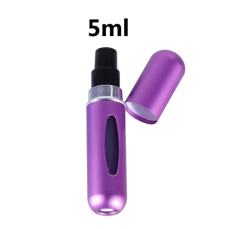 5ml Matte purple 5/8 мл многоразовый нагреваемый парфюмерный флакон с распылителем Алюминий распылитель Портативный, косметичка для путешествий, контейнер флакон духов распылитель контейнер - Цвет: 5ml Matte purple