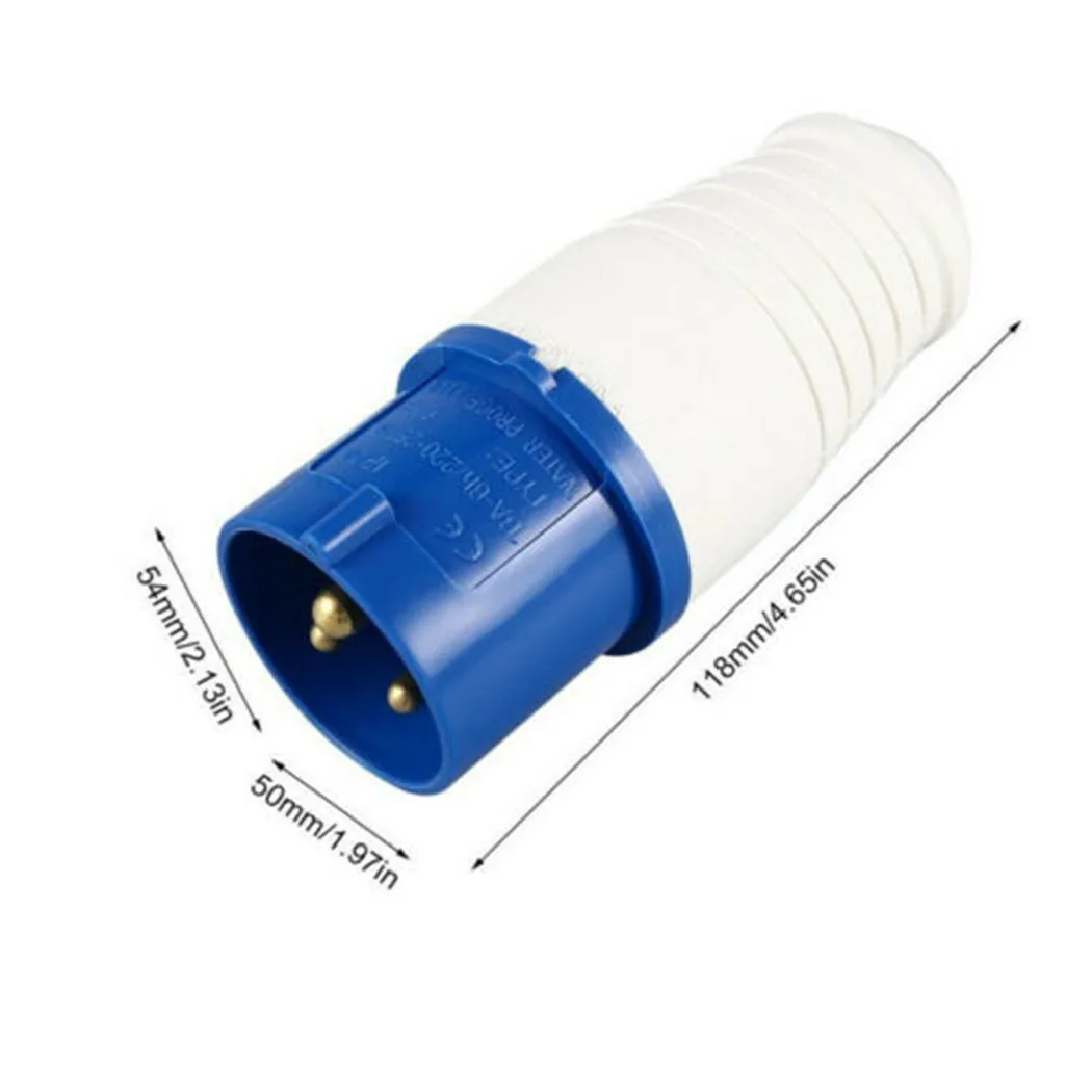 

240V 16A 3Pin 2P+E IP44 Waterproof Male Female Electrical Connector Power Connecting Industrial Plug Socket IP44 2P + EARTH