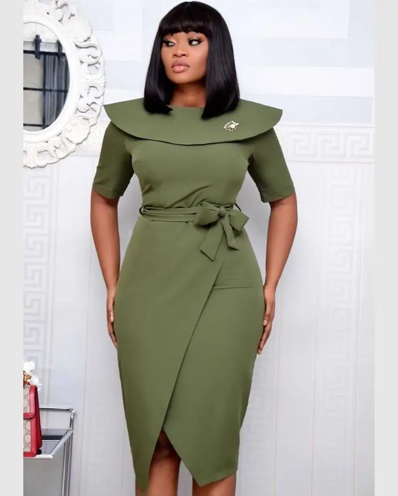 Летние офисные женские элегантные вечерние платья красного размера плюс в