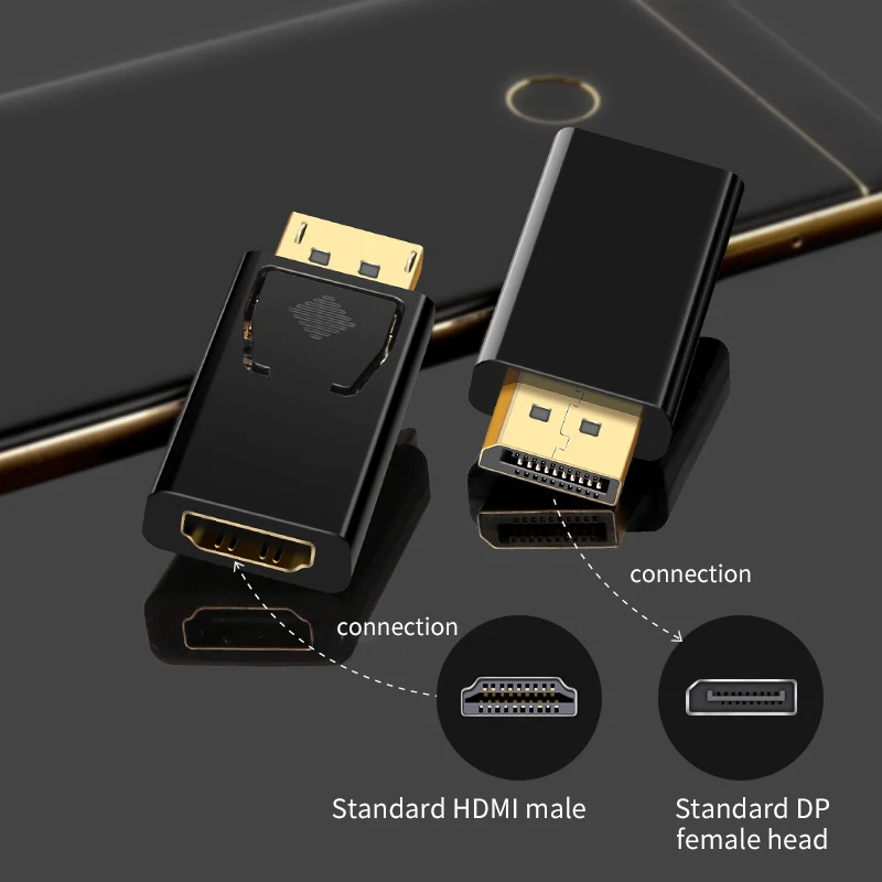 Мини конвертер DisplayPort DP папа HDMI мама|Кабели HDMI| |
