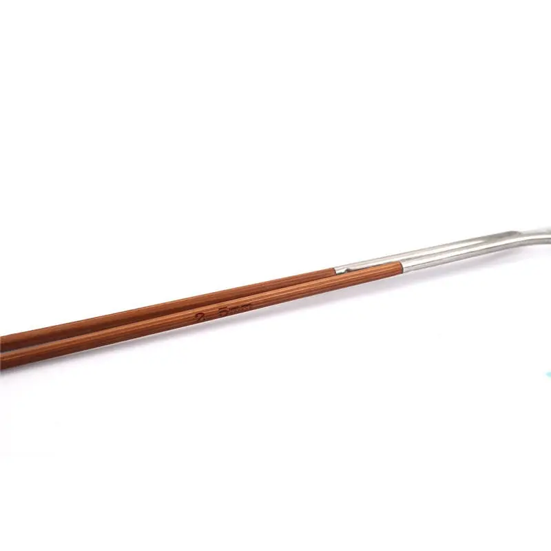 

2.5mm Sweater Knitting Needle Bamboo Stainless Steel Ring Needle 80cm Weaving Circular Knitting Needlework Kits DIY Knitted Tool