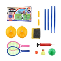 new kid tennis racket plastic 3 in 1 outdoor tennis racquet set home garden beach parant child outdoor sports training gift